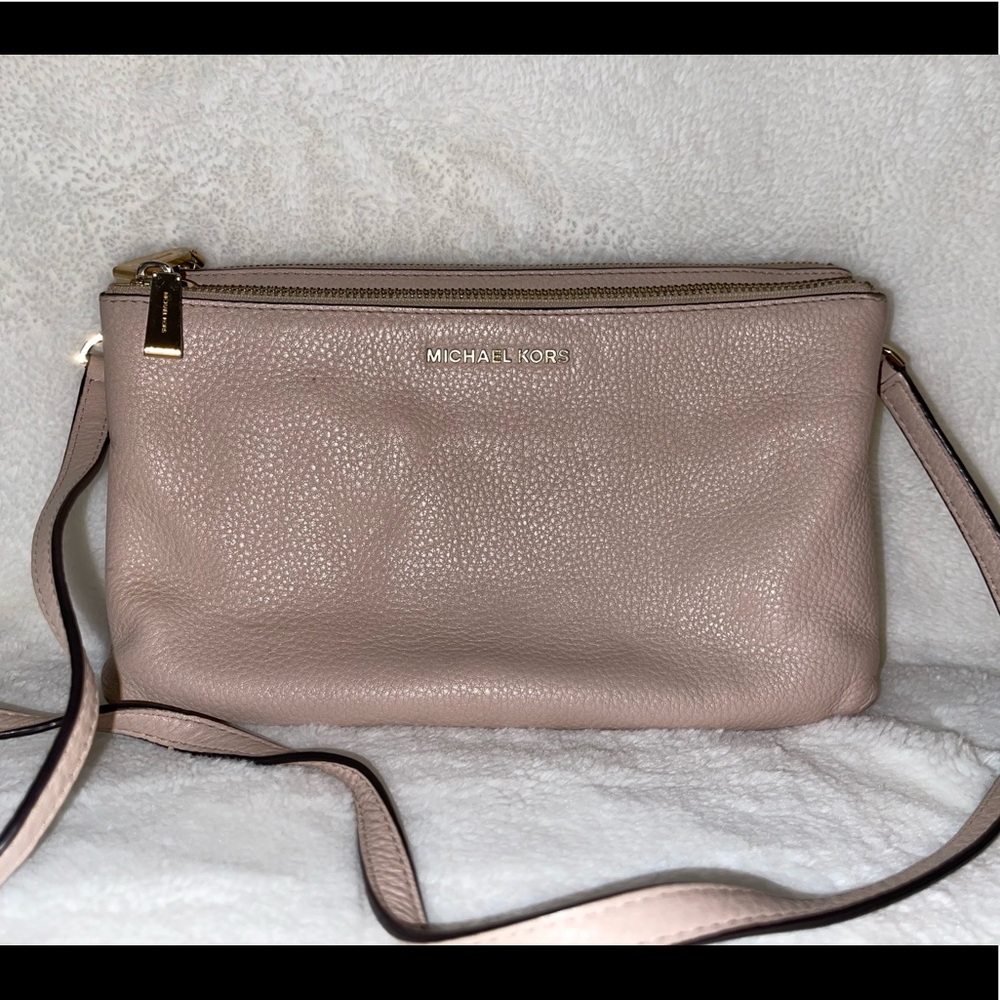 Michael Kors Pebbled Leather Double-Pouch Crossbody